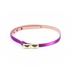 NWT Talbots purple belt - gold - size small